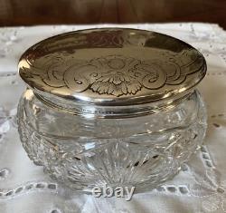 Gorham Sterling Silver Hope Glass Works American Brilliant Puff Box C. 1900 2oz