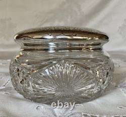 Gorham Sterling Silver Hope Glass Works American Brilliant Puff Box C. 1900 2oz Gorham Sterling Silver Hope Glass Works American Brilliant Puff Box C. 1900 2oz