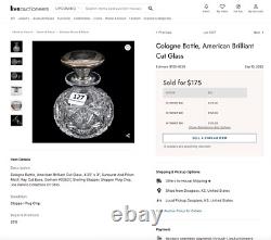 Gorham Sterling Silver Hope Glass Works American Brilliant Puff Box C. 1900 2oz