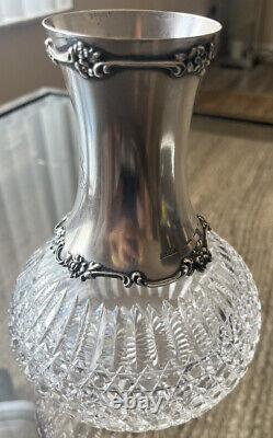 Gorham Sterling Silver and ABP Cut Glass Water Jug Carafe 1898