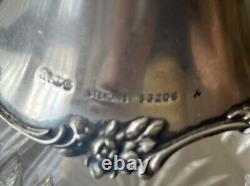 Gorham Sterling Silver and ABP Cut Glass Water Jug Carafe 1898