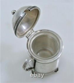 Grann & Laglye Denmark Sterling Silver Condiment Pot 1940 Intact Glass Liner