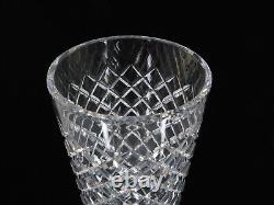 HAWKES Cut Glass Vase with Raised Sterling Silver Base 13 tall