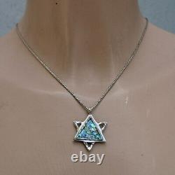 Hadar Designers Roman Glass Star of David Pendant 925 Sterling Silver Art (as)