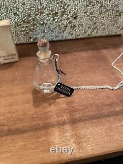 Halston Perfume Bottle Pendant Necklace With Sterling Chain Elsa Peretti Design