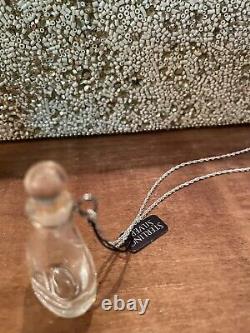 Halston Perfume Bottle Pendant Necklace With Sterling Chain Elsa Peretti Design
