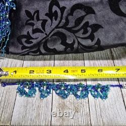 Handmade 925 Sterling Silver Blue/Green Victorian Necklace Earrings Bracelet