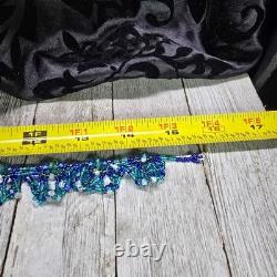 Handmade 925 Sterling Silver Blue/Green Victorian Necklace Earrings Bracelet