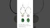 Handmade Sterling Silver Statement Earrings With Green Sea Glass