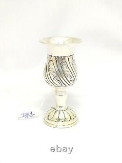 Handmade Wine Shot Glass 925 Sterling Silver Traditional India Hand Engraved A