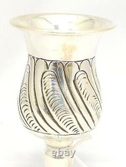 Handmade Wine Shot Glass 925 Sterling Silver Traditional India Hand Engraved A