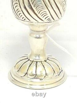 Handmade Wine Shot Glass 925 Sterling Silver Traditional India Hand Engraved A