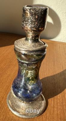 Handmade sterling silver & Blown glass Havdalah set spice box, cup, candleholder