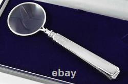 Harrods Rare Sheffield Sterling Silver Magnifying Glass Oxford Pattern 1963