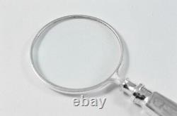 Harrods Rare Sheffield Sterling Silver Magnifying Glass Oxford Pattern 1963