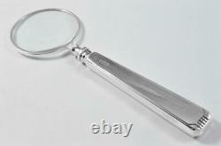 Harrods Rare Sheffield Sterling Silver Magnifying Glass Oxford Pattern 1963