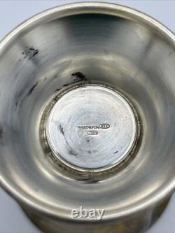 Hazorfim Sterling Silver cup with cobalt blue glass 80gr