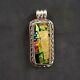 Heady Colorful Dichroic Glass 925 Sterling Silver Pendant Necklace 2