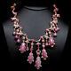 Heated Pink Ruby & White Cambodia Zircon Necklace 19 925 Sterling Silver