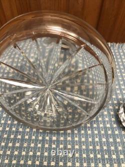 Heavy Glass Sterling Silver Decanter Bottle Mark 3 Lbs 14oz 7 X 10.5 Crystal