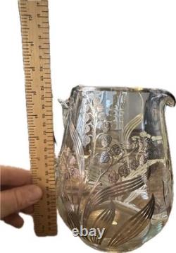 Heavy Sterling Overlay Vintage Glass Pieces