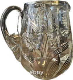 Heavy Sterling Overlay Vintage Glass Pieces