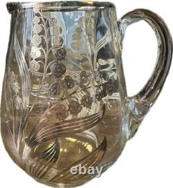 Heavy Sterling Overlay Vintage Glass Pieces