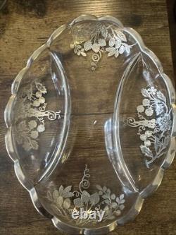 Heavy Sterling Overlay Vintage Glass Pieces
