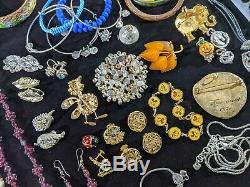 Huge Estate Jewelry Lot 14K Gold Sterling Silver Gemstone Brighton Givenchy Vtg