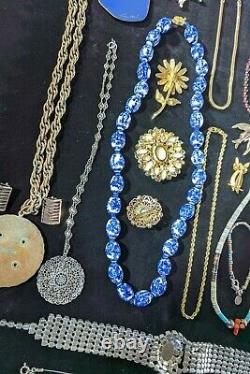 Huge Estate Jewelry Lot 14K Gold Sterling Silver Gemstone Brighton Givenchy Vtg