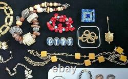 Huge Estate Jewelry Lot 14K Gold Sterling Silver Gemstone Brighton Givenchy Vtg