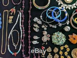 Huge Estate Jewelry Lot 14K Gold Sterling Silver Gemstone Brighton Givenchy Vtg