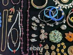 Huge Estate Jewelry Lot 14K Gold Sterling Silver Gemstone Brighton Givenchy Vtg