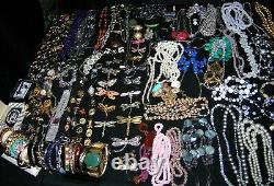 Huge Lot Vintage To Now Costume & Silver 925 Jewelry 50 Pounds All Wearable