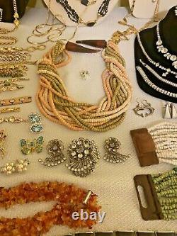 INCREDIBLE HIGH END VINTAGE TO MODERN RHINESTONE JEWELRY LOT Weiss Schriener