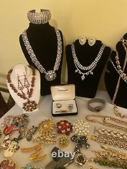 INCREDIBLE HIGH END VINTAGE TO MODERN RHINESTONE JEWELRY LOT Weiss Schriener