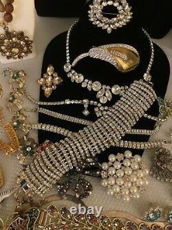 INCREDIBLE HIGH END VINTAGE TO MODERN RHINESTONE JEWELRY LOT Weiss Schriener