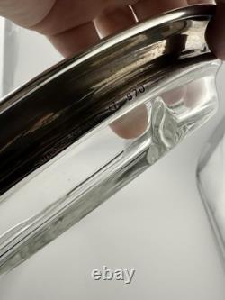 International Antique Cut Glass Sterling Silver divided Platter Tray 10 Vintage