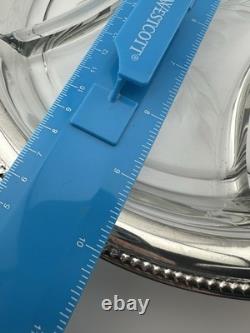 International Antique Cut Glass Sterling Silver divided Platter Tray 10 Vintage