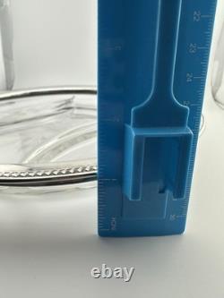 International Antique Cut Glass Sterling Silver divided Platter Tray 10 Vintage