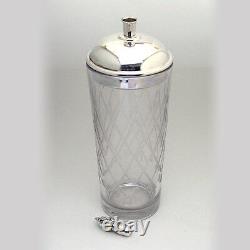 International Sterling Silver And Glass Royal Danish Cocktail Shaker 1939