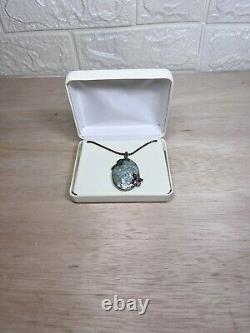 Israel Roman Glass Pendent with sterling silver chain 18inch 925. Retails $350