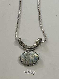 Israel ancient Roman glass sterling silver necklace Regina Lane 16 Snake Chain