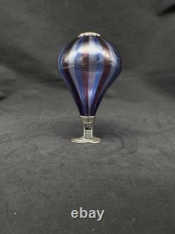 Italian Sterling Silver & Murano Glass Hot Balloon, 3 3/4