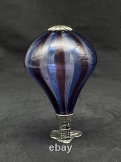 Italian Sterling Silver & Murano Glass Hot Balloon, 3 3/4
