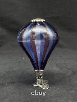 Italian Sterling Silver & Murano Glass Hot Balloon, 3 3/4