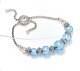 Jai Sterling Silver Murano Glass Adjustable Bead Bracelet