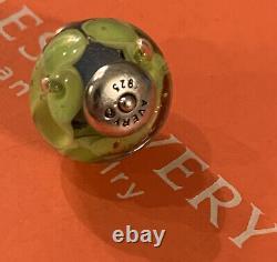 JAMES AVERY Green Conical FINIAL ART GLASS BEAD CHARM Cut LOOP Gift Box Retired