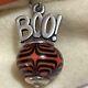 James Avery Boo Halloween Orange Sterling Silver Finial Glass Bead