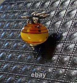 James Avery Honey Bee Finial Art Glass Bead Charm Sterling Silver Retired